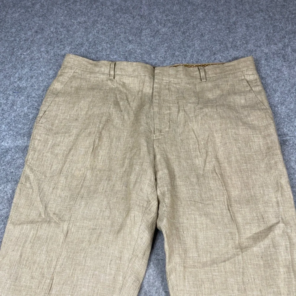Murano Beige Linen Dress Pants
